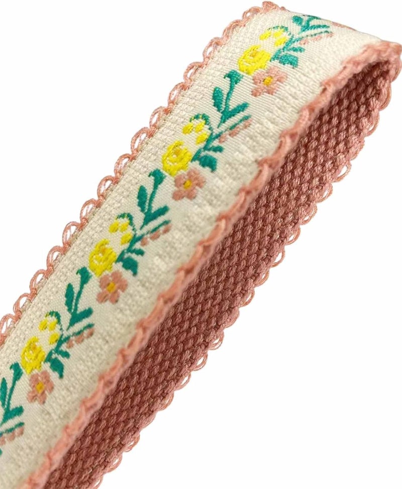 BattleTim Floral Embroidered Fabric Keychain Wristlet Key Fob Keychain Car Key Chain Holder Handmade Wristband for Women - Image 2